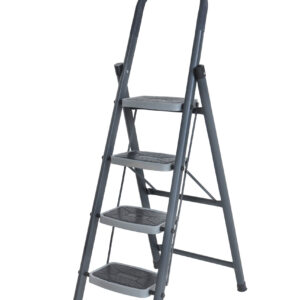 Beliza MS 4 Step Folding Ladder – Durable Steel Ladder with Anti-Slip Steps