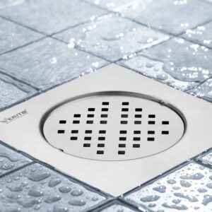 Beliza Square Drainer – Stainless Steel Floor Drain Cover (6x6 Inch)