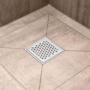 Beliza Square Drainer – Stainless Steel Floor Drain Cover (6x6 Inch)